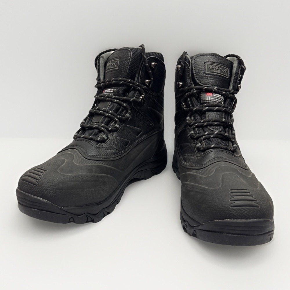 Nord Trail Men's Sz 10M NOVA Black Waterproof 400g Thinsulate Winter Hiking Boot